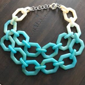 Double-Layer Ombré Link Necklace in Turquoise